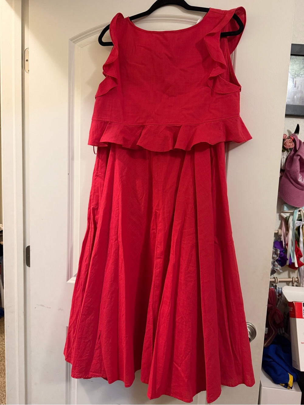 Altar'd State Bright Red Ruffle Set